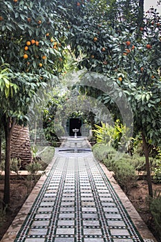 Inside the Bahia palace in Marrakesh, Morocco