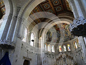 Inside of basilica of Bois-Chenu in DomrÃ©my la Pucelle in France