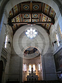 Inside of basilica of Bois-Chenu in DomrÃ©my la Pucelle in France