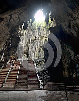 Inside Batu caves in Malaysia photo