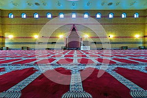 Inside the beautiful Masjid with peaceful atmosphere
