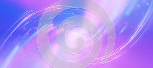 Inside bigdata light speed twisted flow. Abstract digital data stream of quantum computing. Cyberspace of qubit trails