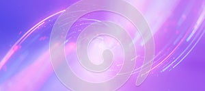 Inside bigdata light speed twisted flow. Abstract digital data stream of quantum computing. Cyberspace of qubit trails