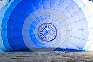 Inside balloon before take off