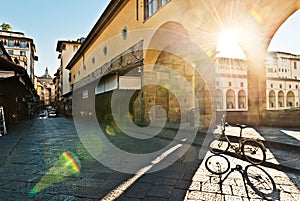 Inside bridge Ponte Vecchio, Florence photo