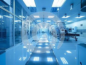 Bright Semiconductor Manufacturing Lab Room photo