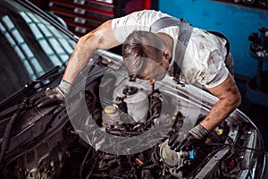 Inside of car bonnet