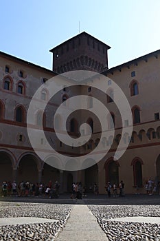 Inside Castello Sforzesco or Sforza Castle, Milan, Italy. photo