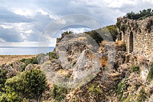 Inside the castle of Koroni, Greece