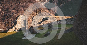 Inside the castle of Mesocco