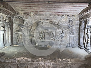 Inside catacombs of Kom El Shoqafa