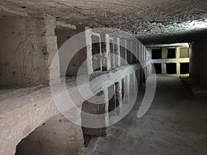 Inside catacombs of Kom El Shoqafa