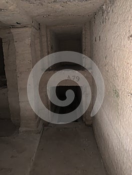 Inside catacombs of Kom El Shoqafa