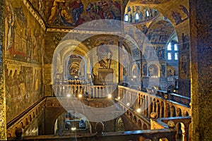 Inside Cathedral Basilica of Saint Mark in Venice