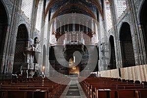 Inside the Cathedral Sainte-CÃ©cile in Albi, France photo