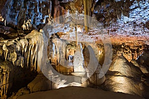 Inside a cave