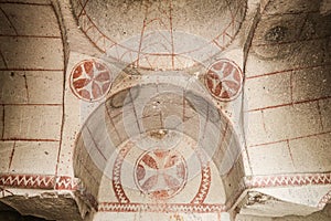 Inside of a Cave Church, Cappadocia, Turkey