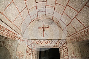 Inside of a Cave Church, Cappadocia, Turkey