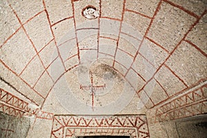 Inside of a Cave Church, Cappadocia, Turkey