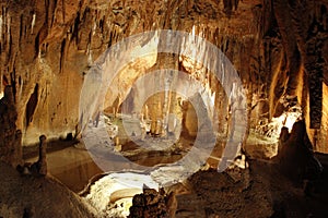 Inside a cave photo