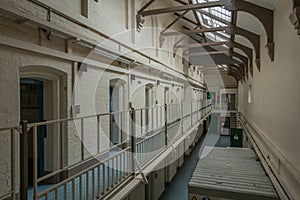 Inside cell block in HMP Shrewsbury prison The Dana