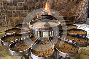 Inside Chak Chak fire temple near Yazd, Iran