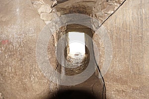 Inside a Chambered Tomb at Tumulus de Kercado, Carnac, Brittany, France