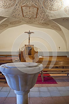 Inside the chapel of a sanctuary photo
