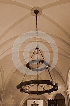 Inside church. Fortified medieval saxon evangelic church in Veseud, Zied, is a village in the commune ChirpÄƒr from Sibiu County