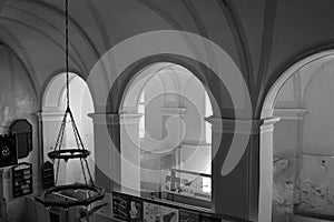 Inside church. Fortified medieval saxon evangelic church in Veseud, Zied, is a village in the commune ChirpÄƒr from Sibiu County