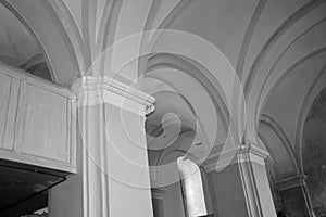 Inside church. Fortified medieval saxon evangelic church in Veseud, Zied, is a village in the commune ChirpÄƒr from Sibiu County