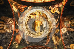 Inside the Church of Holy Mother of God Peribleptos