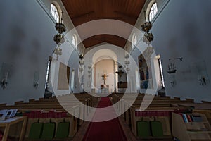 Inside the Church of Nynashamn, Stockholm, Sweden