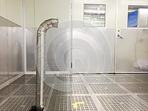 Inside Clean room class 1000 with exhaust at factory