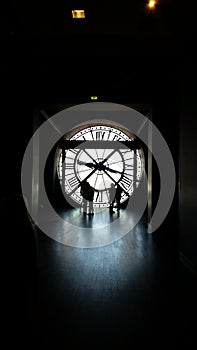 Inside the clockface of the musee d'orsay