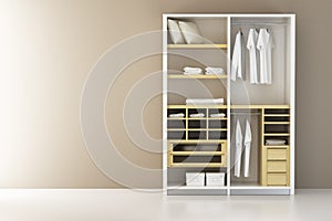 Inside the closet 3d rendering