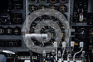 Inside the cockpit of a military plane