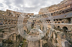 Inside the Coliseum, Rome, in Summer