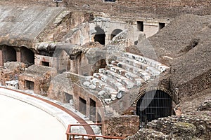 inside the Colosseum, Amphitheatrum Novum, Amphitheatrum Flavium, Rome, Italy, Europe