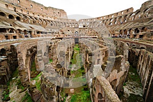 Inside of Colosseum in Rome