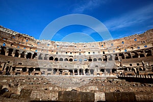 Inside of Colosseum in Rome
