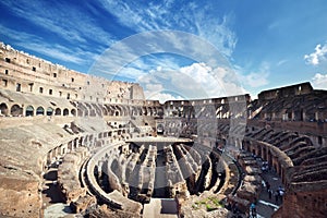 Inside of Colosseum in Rome