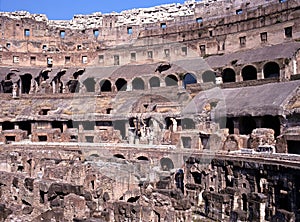 Inside the Colosseum, Rome, Italy.