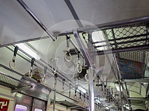 Inside of commuting train