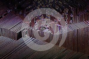 Inside a computer circuit