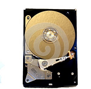 Inside of a computer hard drive