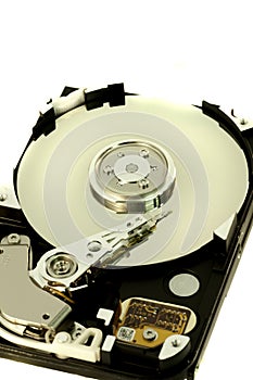 Inside a computer harddisk