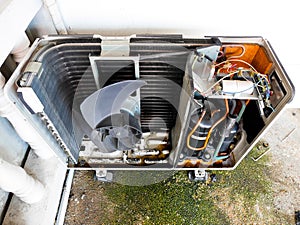 Inside condenser unit