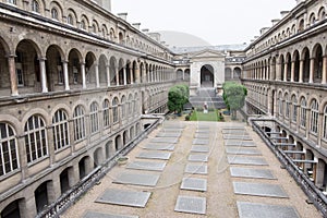 Inside Courtyard of the Hotel-Dieu in Paris