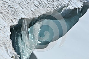 Inside a crevasse photo